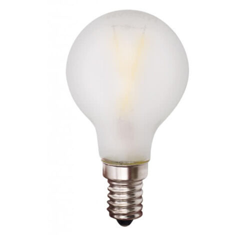 Bombilla LED filamento esférica 4 W 3000 K E14 mate 400 lm 6,5x4,5 cm