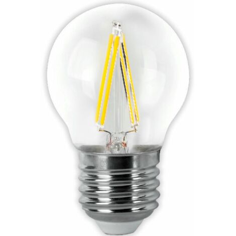 Bombilla LED Filamento Esférica Clara E27 4W Fría Matel