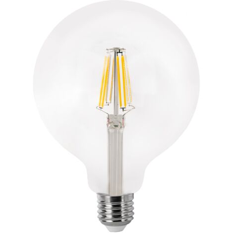 Bombilla LED Filamento Globo G125 Clara E27 8W Fría Matel