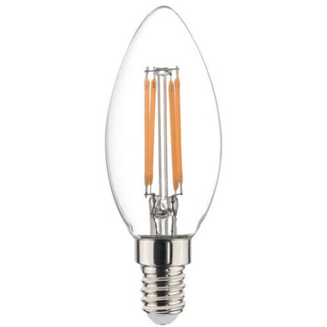 BOMBILLA LED FILAMENTO LLAMA TOLEDO E14 SYLVANIA 4.5W 470LM 2700K 29551