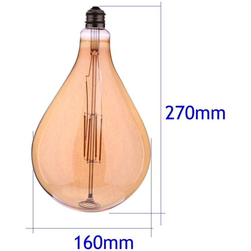

Bombilla Led De Filamento ST160 GOLD Globo XXL E27 4W 2700K vintage dorado oro decoración hogar - Jandei