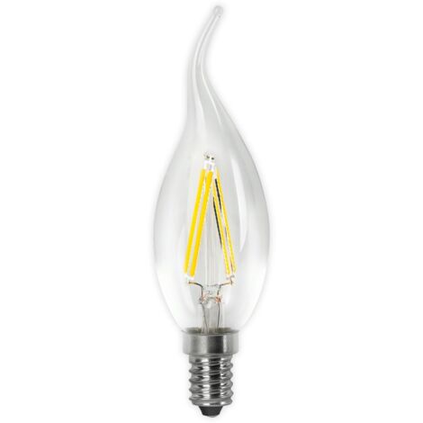 Bombilla LED Filamento Vela Llama Clara E14 6W Fría Matel