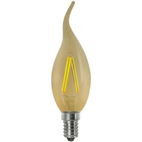 Bombilla LED Filamento Vintage Vela Llama E14 4W Matel