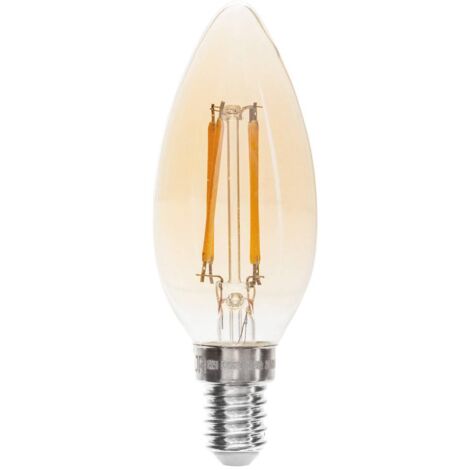 Bombilla led «Flamme» ámbar - filamento recto E14 - Atmosphera créateur d'intérieur