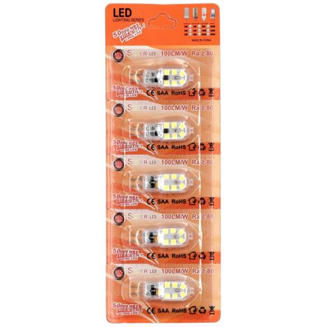 Bombilla LED G4 2,5W blanco natural 4000ºK Blister 5 uds
