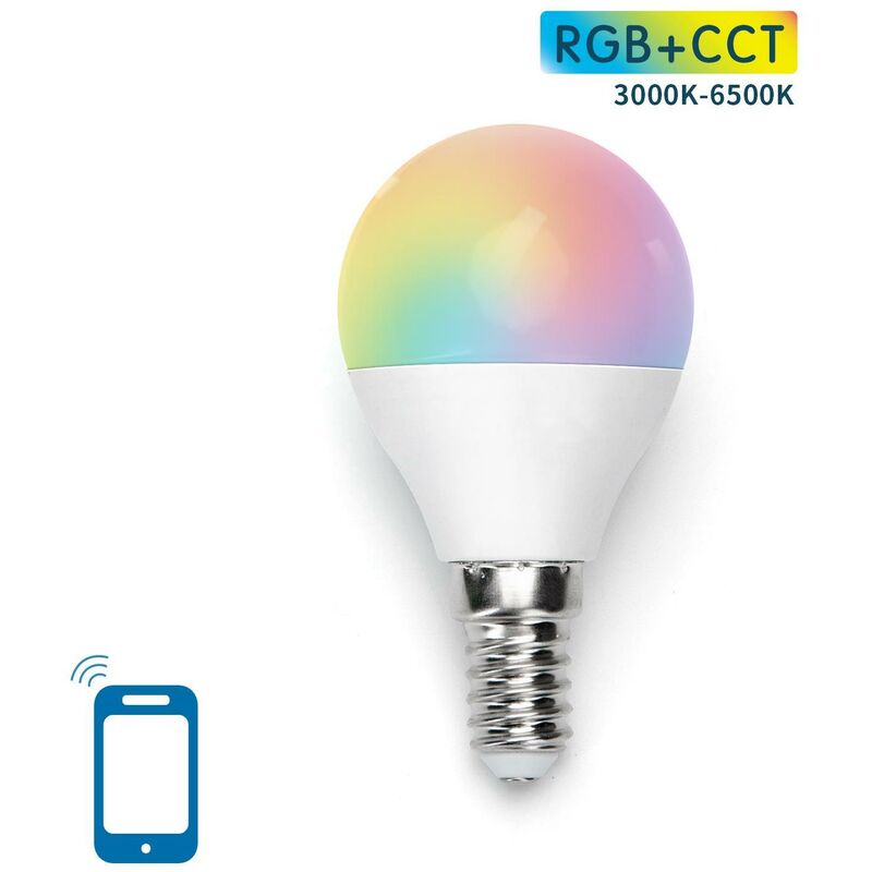 

Bombilla LED G45 E14 5W WIFI RGB+CCT