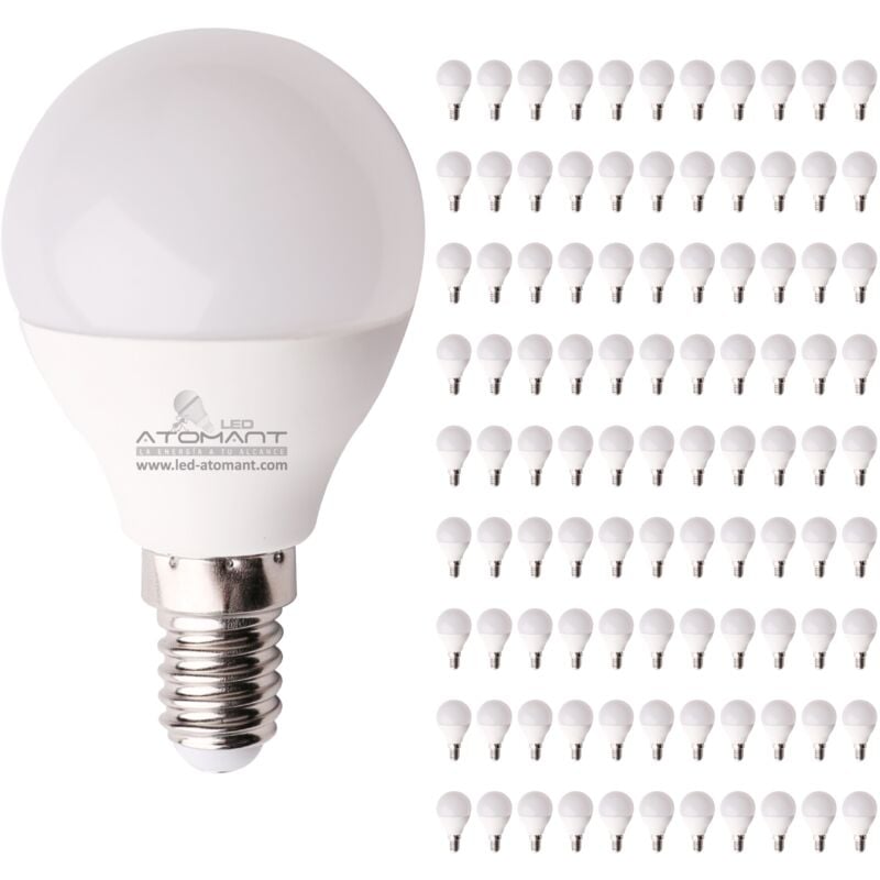 

Led Atomant Sl - Bombilla LED G45 E14 7W 680LM | Blanco Cálido 3000K - Pack 100 Uds. - Blanco Cálido 3000K
