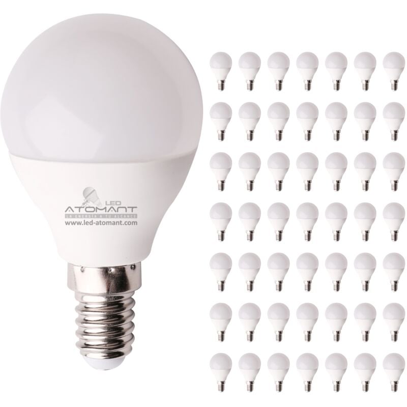 

Led Atomant Sl - Bombilla LED G45 E14 7W 680LM | Blanco Cálido 3000K - Pack 50 Uds. - Blanco Cálido 3000K