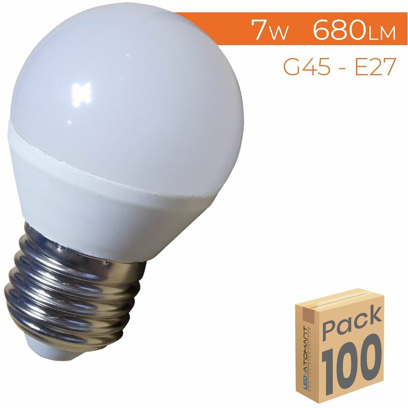 

Led Atomant Sl - Bombilla LED G45 E27 7W 680LM | Blanco Neutro 4500K - Pack 100 Uds. - Blanco Neutro 4500K