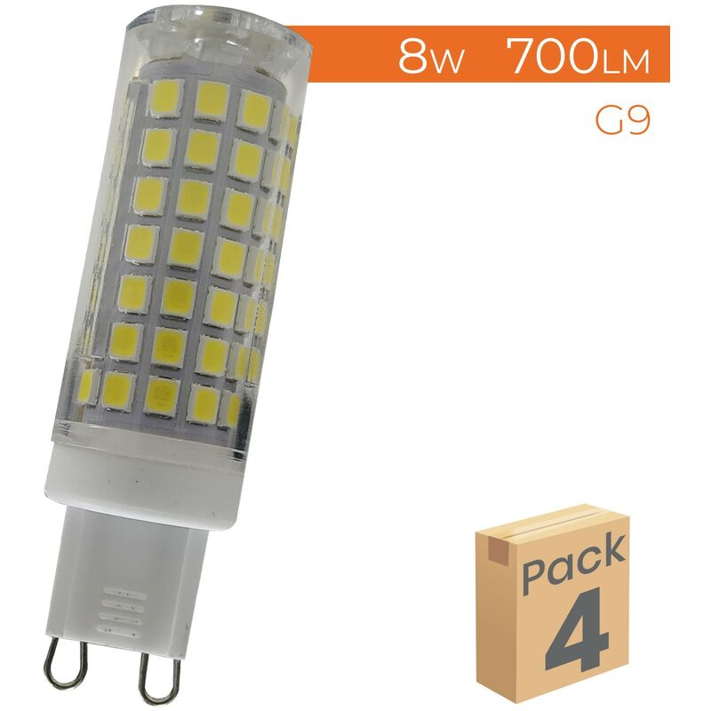 

Bombilla LED G9 8W 700LM Regulable | Blanco Cálido 3000K - Pack 4 Uds. - Blanco Cálido 3000K