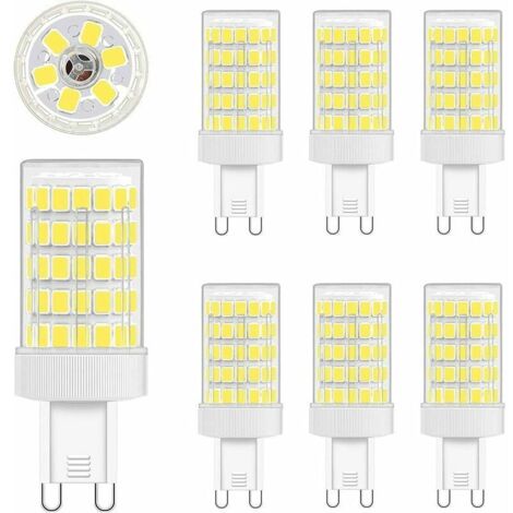 Bombilla LED G9 Blanco frío, 10 W Bombilla LED G9 6000 K Equivalencia incandescente 80 W Luz 900 lm G9 Lámpara LED AC 220 V Brillante Ángulo de haz amplio de 360º 862835 SMD No regulable Paquete de 6