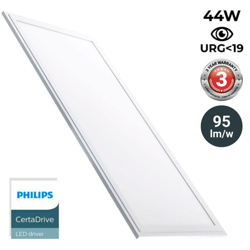 

Panel LED slim 120x30cm 44W 3980lm UGR19 | Blanco Neutro