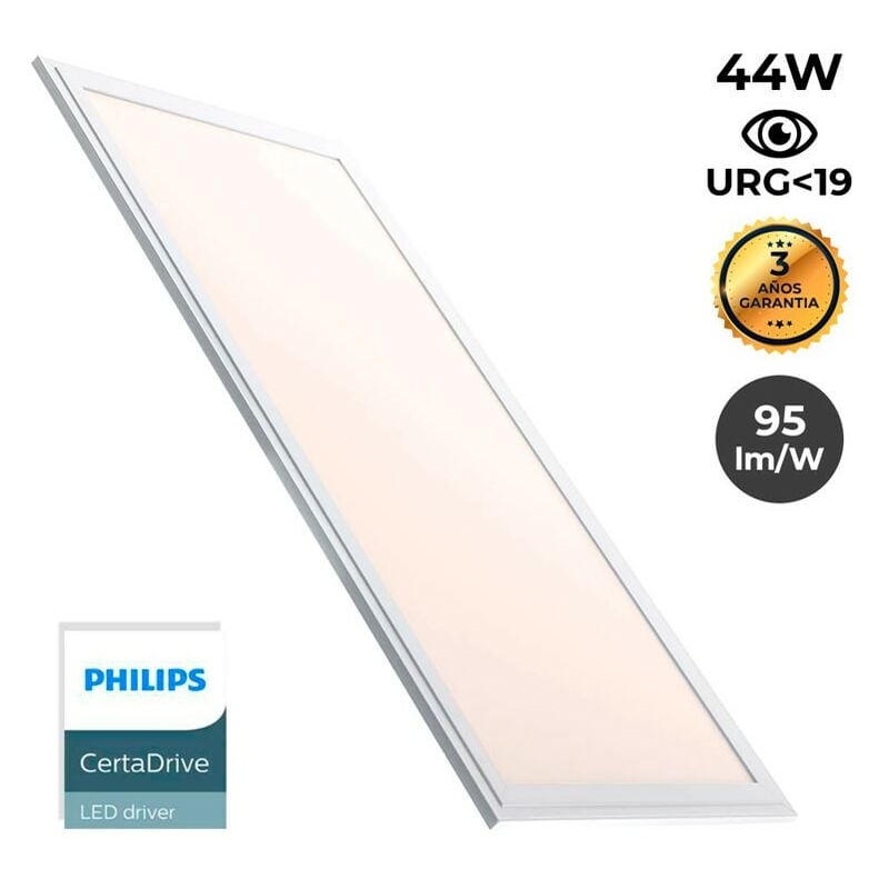 

Barcelona Led - Panel LED slim 120x30cm 44W 3980lm UGR19 | Blanco Cálido