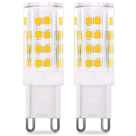 Bombilla LED G9 de 5 W (equivalente a halógeno de 50 W) 450 lm 220 V Blanco frío 6000 K CA 100-240 V No regulable Ahorro de energía Base de cerámica Base G9 estándar Paquete de 6 [Clase de eficiencia 