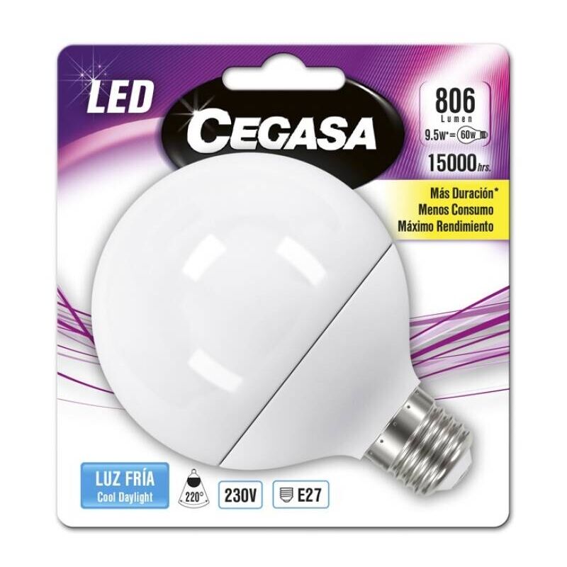 

Bombilla Led G95 9.5W E27 Luz Fría - Cegasa