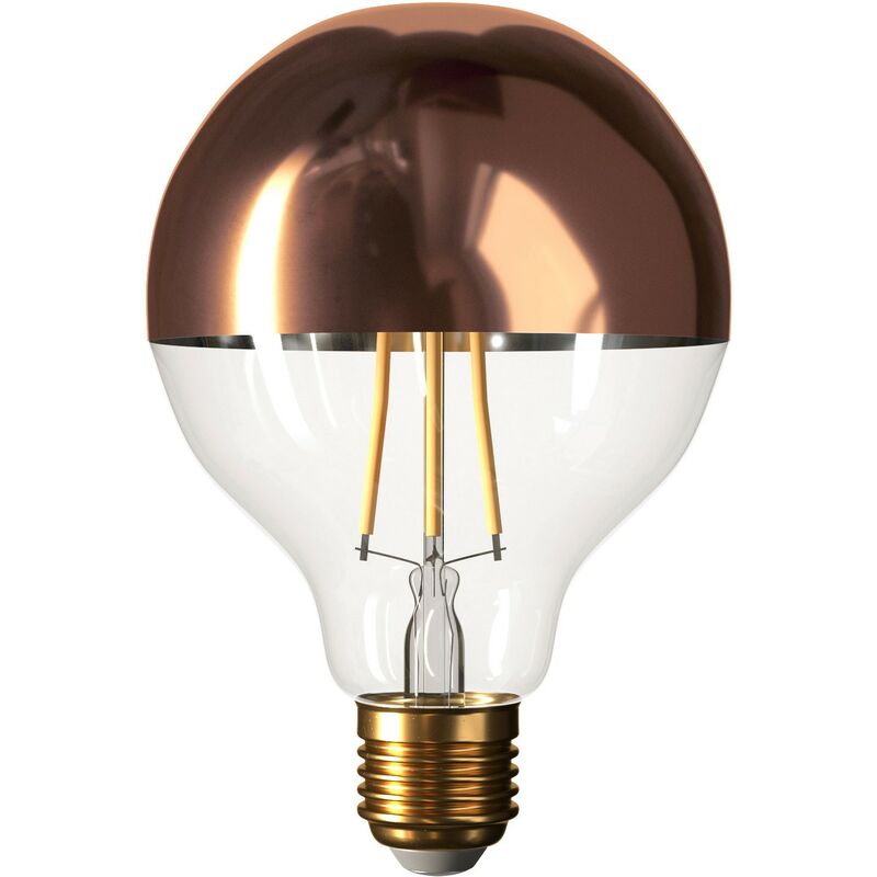 

Bombilla LED Globo G95 media esfera cobre 7W E27 2700K Dimmable