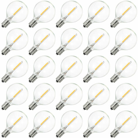 Bombilla LED Globo Ulisem G40 AC230V, Base E12, Resistente al Agua IP44, Blanco Cálido, Ideal para Decoración del Hogar, Fiestas, Bodas.