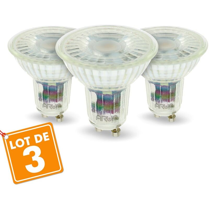 

Lote de 3 bombillas LED GU10 5W 420 Lm Eq 50W | Temperatura de color: 4000K blanco neutro