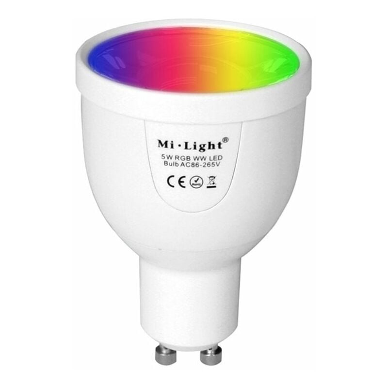 

Bombilla LED GU10 5W RGB+CW 6500K RF 2,4Ghz