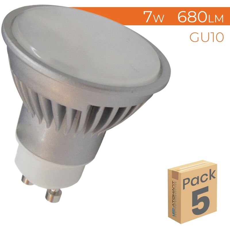 

Bombilla LED GU10 7W 680LM 120º Regulable | Blanco Frío 6500K - Pack 5 Uds. - Blanco Frío 6500K