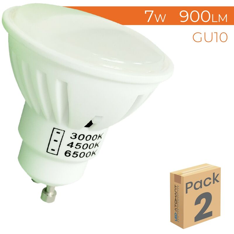 

Bombilla LED GU10 CCT 7W 680LM Temperatura de color intercambiable | Pack 2 Uds. - Pack 2 Uds.