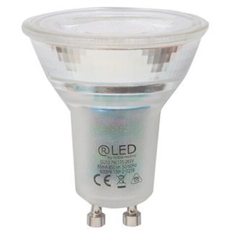 Bombilla LED GU10 Cristal (7W)  3000ºK (blanco cálido)