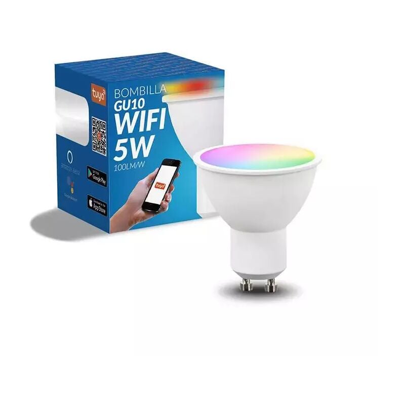 

Bombilla LED Inteligente Smart GU10 Dimable RGB+CCT 5W 500LM WiFi Compatible con Alexa y Google Home RGB+3000+4000+6000 | IluminaShop