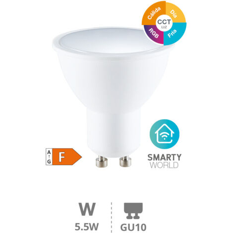 Bombilla LED GU10 inteligente 5,5W E14 RGB + CCT 2700-6500K Regulable