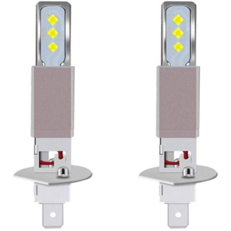 Bombilla LED H1 para faro de motocicleta – Paquete de 2, 20000LM, luz blanca de 6000K o 6500K, alta potencia, resistente al agua IP68.