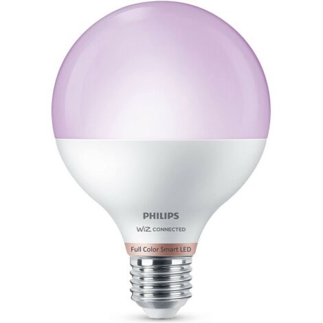 Bombilla globo e27 11w full colors 1055lm wifi philips wiz