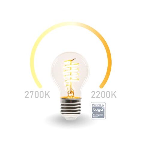 BOMBILLA LED INTELIGENTE SMART WIFI - COLOR BLANCO CÁLIDO & BLANCO CÁLIDO INTENSO - E27 - A60