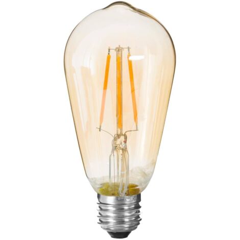 Bombilla LED 'Larme' ámbar - filamento recto E27 - Atmosphera créateur d'intérieur