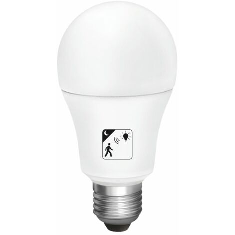Bombilla led matel crepuscular y movimiento E27 10W 6400K
