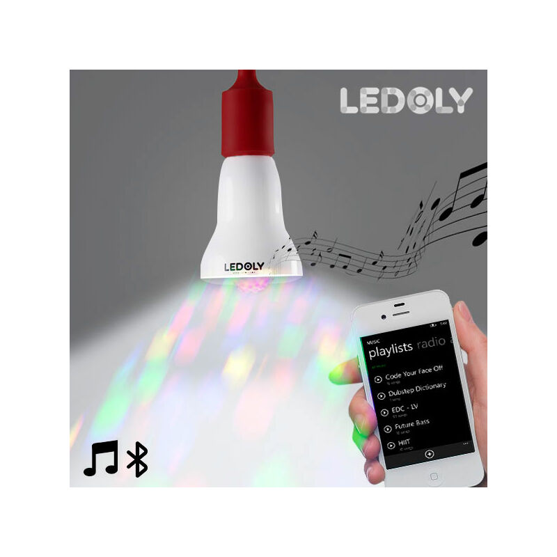 

Bombilla LED Multicolor Bluetooth con Altavoz Ledoly C1000