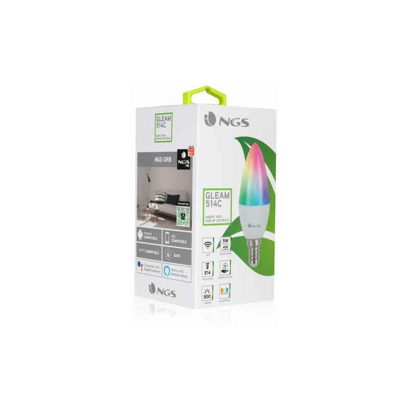 

Bombilla LED NGS GLEAM 514C RGB LED E14 5W (Reacondicionado A+)