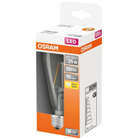 Bombilla LED OSRAM ST64 E27 Transparente 2,5W 250Lm 2700K IP20  300 ° [LV-4058075436763]