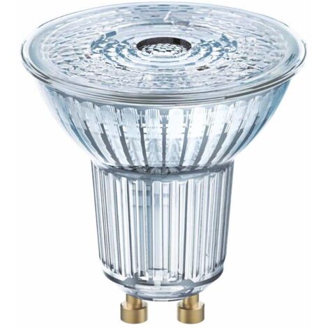 Bombilla LED PAR16 GU10, 4,3W, blanco cálido.