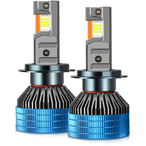 Bombilla LED para faros de automóviles T17, H7, H4, H11, H13, 9005, 9006, 9012, 150 W, tres tubos de cobre, 20.000 lm, blanco frío 6.000 K, kit de conversión de alta potencia ultrabrillante con chip C