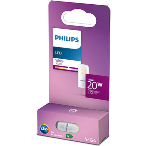 Bombilla LED Philips G4 12V  1.8W 215Lm 3000K [PH-929002389117