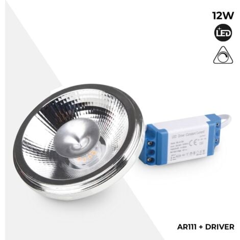 Bombilla LED QR70 7W regulable con driver externo | Blanco Cálido