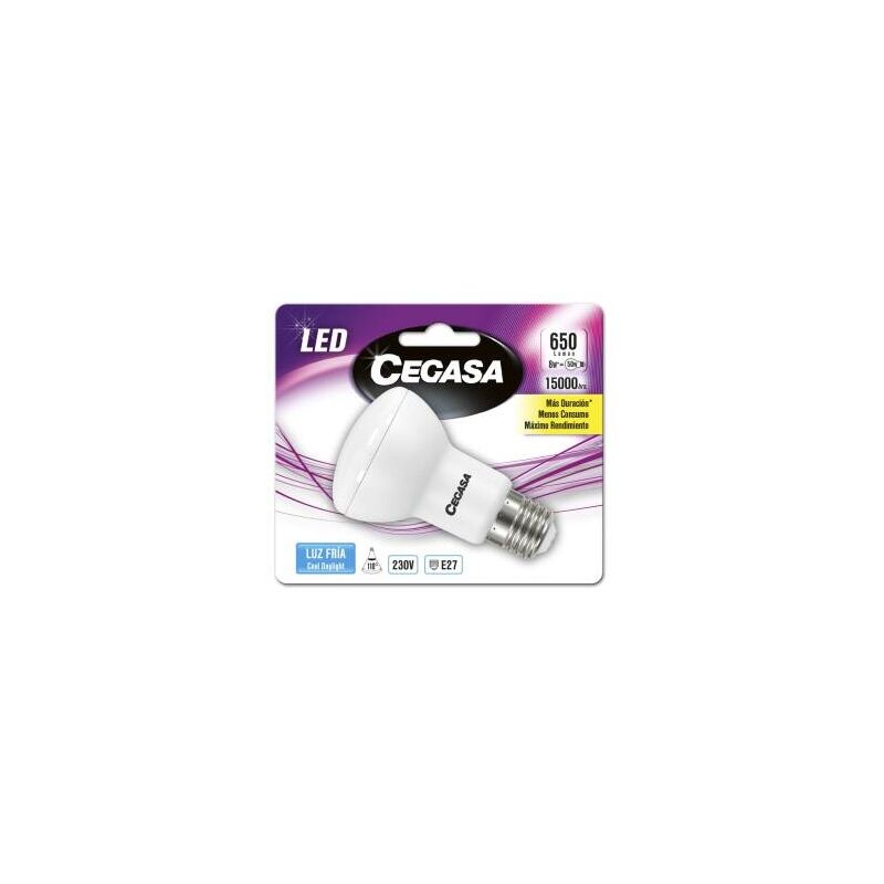 

Bombilla Led R63 E27 7.8W 630LM Luz Fría - Cegasa