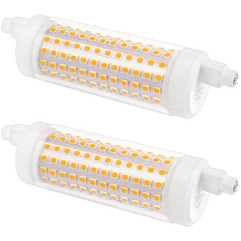 Bombilla LED R7S de 118 mm, 20 W, regulable, blanco cálido, 3000 K, 2500 lm, equivalente a lámpara halógena J118 R7S de 150 W a 200 W, CA 220 V, LED R7S de 118 mm, regulable para estudio o sala de est