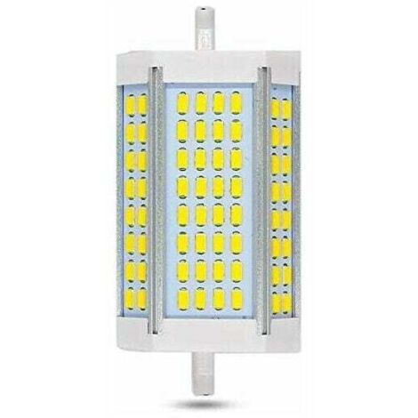 Bombilla LED R7S de 118 mm y 30 W regulable, 3000 lm, blanco frío 6000 K, equivalente a bombilla halógena R7S J118 de 200 W y 300 W, 200 grados de brillo, lámpara LED regulable R7S de 118 mm para lámp