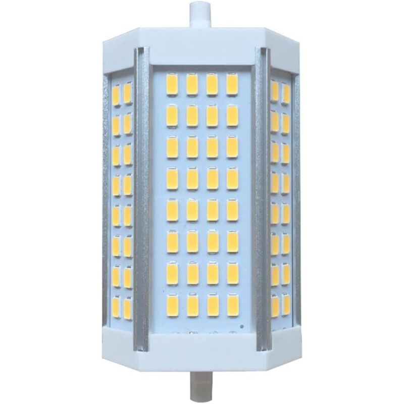 Bombilla LED R7S regulable, 118 mm, 30 W, estilo DJ, 3000 lm, iluminación de pared/seguridad/suelo, blanco cálido 3000 K