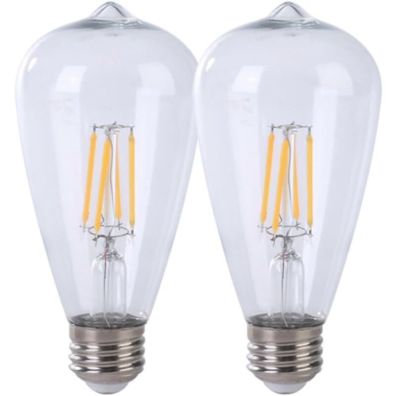 Bombilla LED retro Edison ST64, 4 W, blanco cálido 2700 K, casquillo E27 de tamaño mediano (10 unidades)