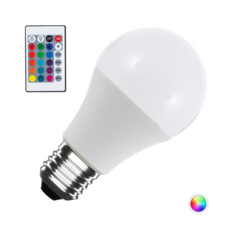 Bombilla LED RGB + W E27 10W Mando a Distancia (CA-E27-10-RGB-W)