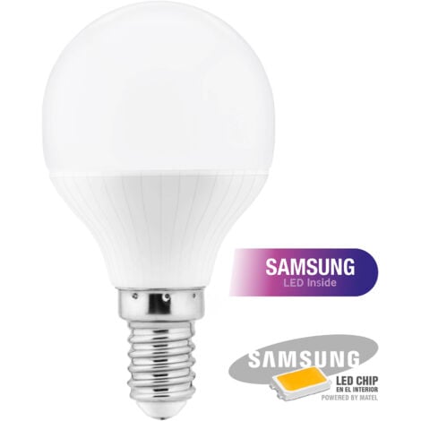 Bombilla LED Samsung Esférica E14 8W Fría Matel