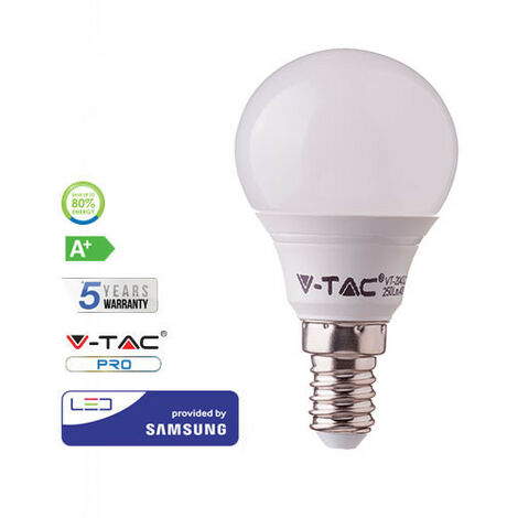 Bombilla LED Samsung P45 E14 7W 180° V-TAC PRO