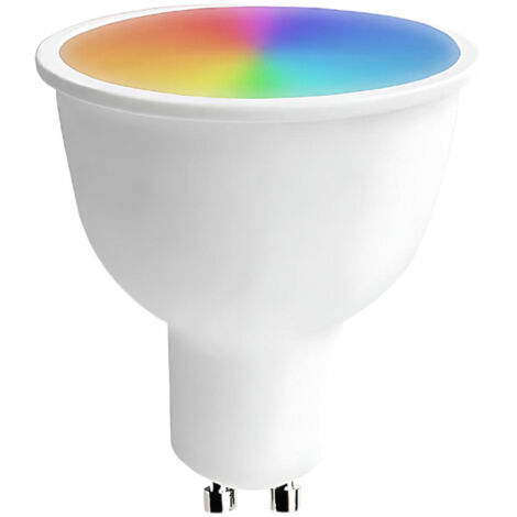 Bombilla LED Spotlight Smart WiFi GU10 5W Equi.25W 380lm RGBWW Regulable vía Smartphone/APP 25000H 7hSevenOn Premium