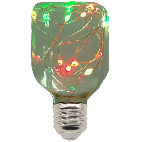 Bombilla LED SQ Especial Guirnalda con Hilo Luminoso RGB E27